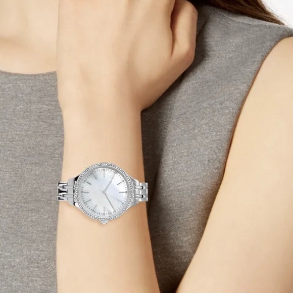 International Concepts Watch and Bracelet Set - Silver Tone with Crystals - Picture 7 of 7